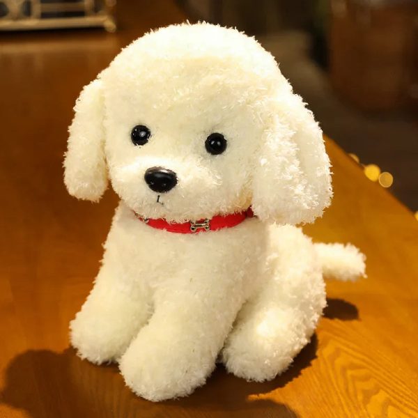 Creative 22cm Realistic Poodle Plush Toy - Handmade Lucky Dog Figure