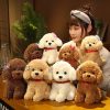 Creative 22cm Realistic Poodle Plush Toy - Handmade Lucky Dog Figure