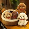 Creative 22cm Realistic Poodle Plush Toy - Handmade Lucky Dog Figure