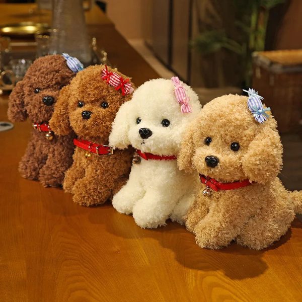 Creative 22cm Realistic Poodle Plush Toy - Handmade Lucky Dog Figure