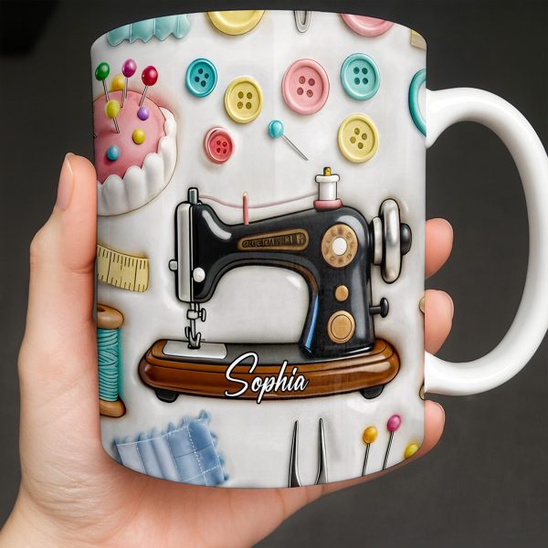 Creative Sewing Machine And Accessories Gift - Personalized Custom Coffee Mug - JBS046_MG Creative Sewing Machine And Accessories Gift - Personalized Custom Coffee Mug - JBS046_MG
