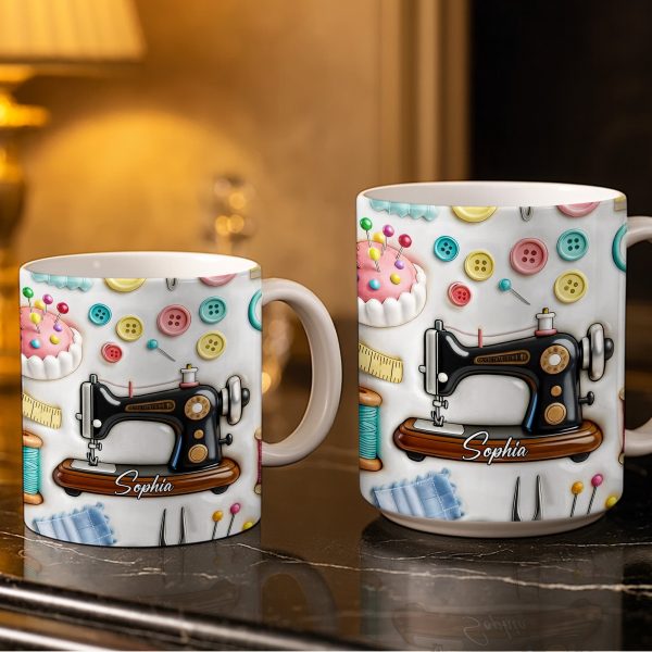 Creative Sewing Machine And Accessories Gift - Personalized Custom Coffee Mug - JBS046_MG Creative Sewing Machine And Accessories Gift - Personalized Custom Coffee Mug - JBS046_MG