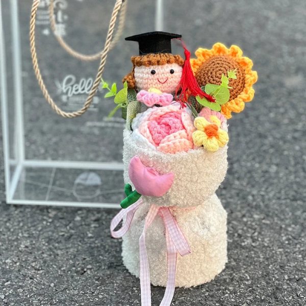 Crochet Sunflower Bouquet Handmade Eternal Flowers for Gifts and Decoration Crochet Sunflower Bouquet Handmade Eternal Flowers for Gifts and Decoration