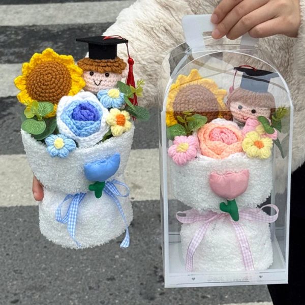 Crochet Sunflower Bouquet Handmade Eternal Flowers for Gifts and Decoration Crochet Sunflower Bouquet Handmade Eternal Flowers for Gifts and Decoration