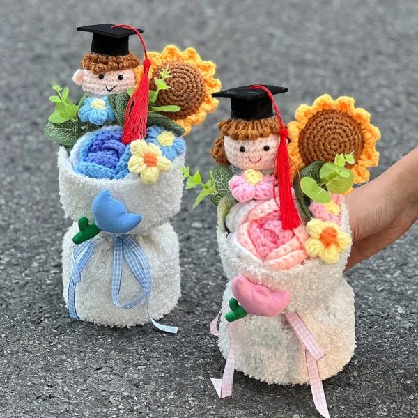 Crochet Sunflower Bouquet Handmade Eternal Flowers for Gifts and Decoration Crochet Sunflower Bouquet Handmade Eternal Flowers for Gifts and Decoration