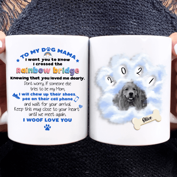 Crossed The Rainbow Bridge Dog Coffee Mug Crossed The Rainbow Bridge Dog Coffee Mug