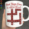 Crossword Best Team Ever Scrabble - Personalized Mug Crossword Best Team Ever Scrabble - Personalized Mug