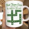 Crossword Best Team Ever Scrabble - Personalized Mug Crossword Best Team Ever Scrabble - Personalized Mug