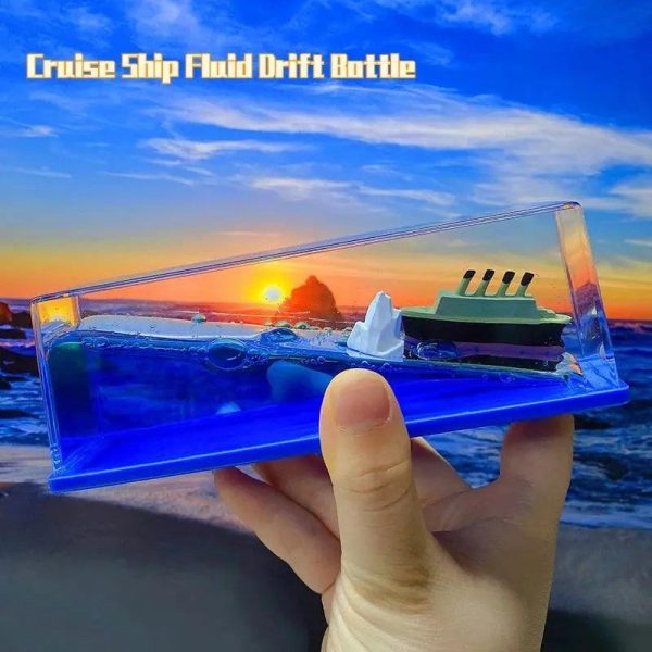 Cruise Ship Decoration Toy Fluid Drift Bottle Titanic Creative Ship Cruise Ship Decoration Toy Fluid Drift Bottle Titanic Creative Ship