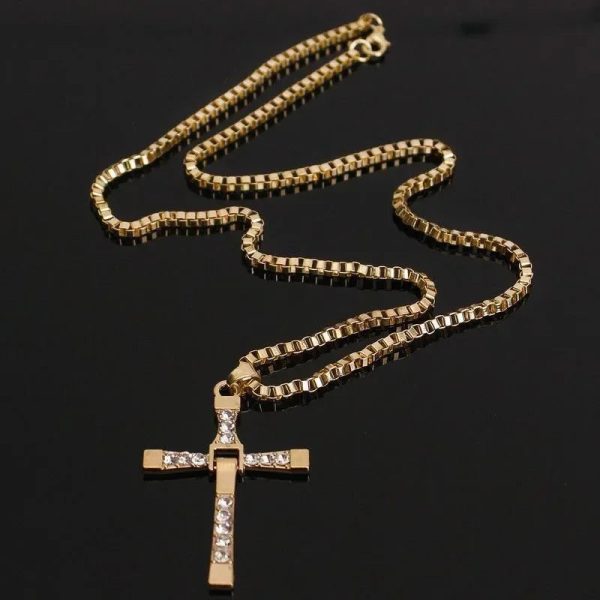 Crystal Cross Pendant Necklace for Men Crystal Cross Pendant Necklace for Men