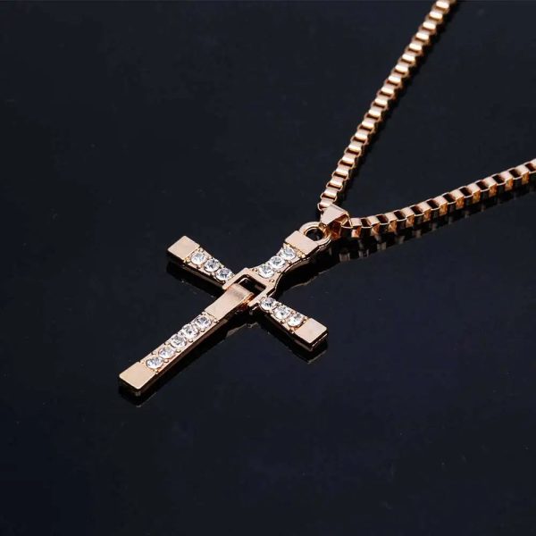 Crystal Cross Pendant Necklace for Men Crystal Cross Pendant Necklace for Men