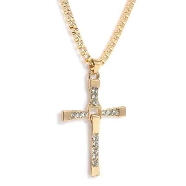 Crystal Cross Pendant Necklace for Men Crystal Cross Pendant Necklace for Men