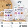 Crystal Effect Birth Flower Grandkids Make Life More Grand - Personalized White Edge-to-Edge Mug Crystal Effect Birth Flower Grandkids Make Life More Grand - Personalized White Edge-to-Edge Mug