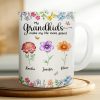 Crystal Effect Birth Flower Grandkids Make Life More Grand - Personalized White Edge-to-Edge Mug Crystal Effect Birth Flower Grandkids Make Life More Grand - Personalized White Edge-to-Edge Mug