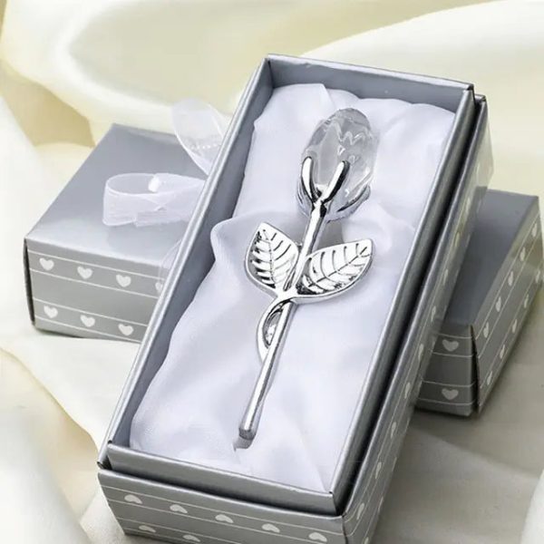 Crystal Glass Artificial Rose Crystal Glass Artificial Rose
