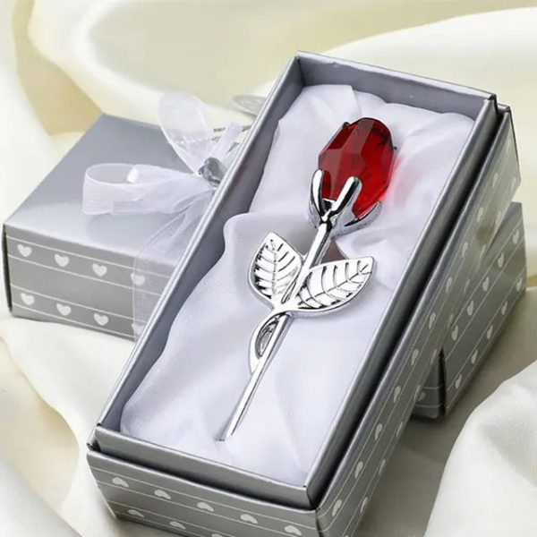 Crystal Glass Artificial Rose Crystal Glass Artificial Rose