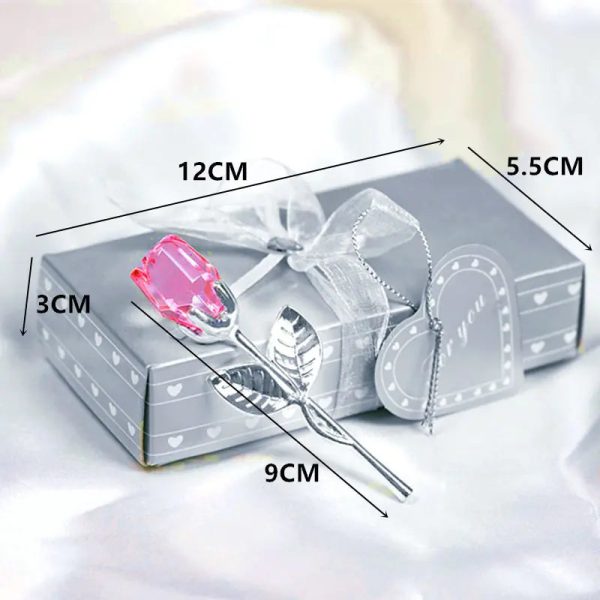 Crystal Glass Artificial Rose Crystal Glass Artificial Rose