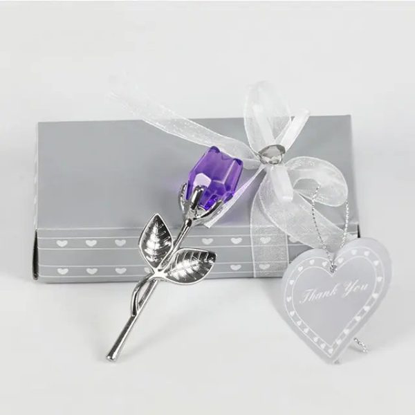 Crystal Glass Artificial Rose Crystal Glass Artificial Rose