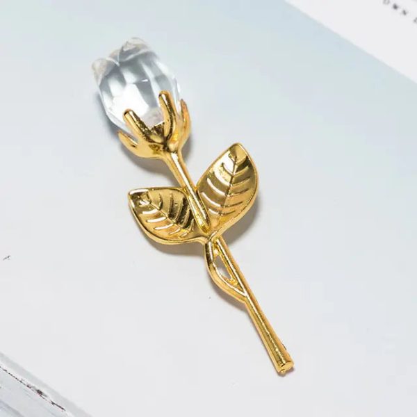 Crystal Glass Artificial Rose Crystal Glass Artificial Rose