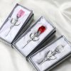Crystal Glass Artificial Rose Crystal Glass Artificial Rose