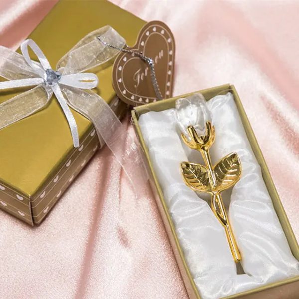 Crystal Glass Artificial Rose Crystal Glass Artificial Rose