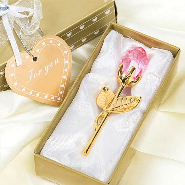 Crystal Glass Artificial Rose Crystal Glass Artificial Rose