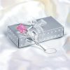Crystal Glass Rose Figurine for Home and Gift Decor