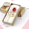 Crystal Glass Rose Ornament in Gift Box