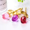 Crystal Rose Gold and Silver Artificial Flower Gift Box Crystal Rose Gold and Silver Artificial Flower Gift Box