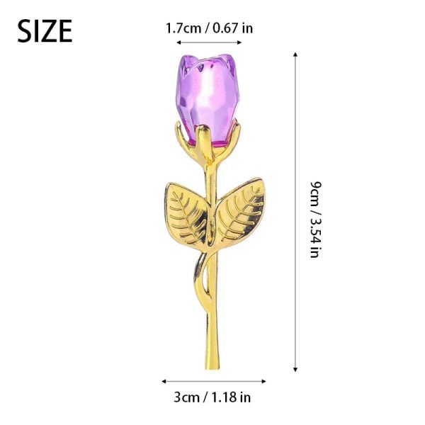 Crystal Rose Gold and Silver Artificial Flower Gift Box Crystal Rose Gold and Silver Artificial Flower Gift Box