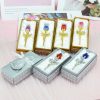 Crystal Rose Gold and Silver Artificial Flower Gift Box Crystal Rose Gold and Silver Artificial Flower Gift Box