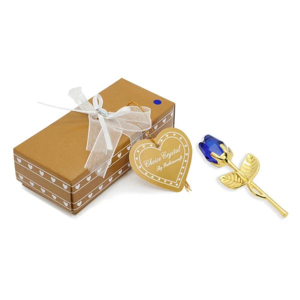 Crystal Rose Gold and Silver Artificial Flower Gift Box Crystal Rose Gold and Silver Artificial Flower Gift Box