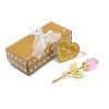 Crystal Rose Gold and Silver Artificial Flower Gift Box Crystal Rose Gold and Silver Artificial Flower Gift Box