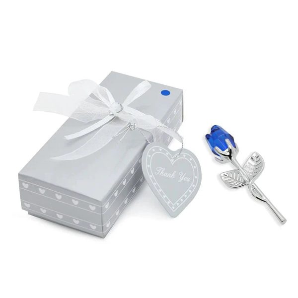Crystal Rose Gold and Silver Artificial Flower Gift Box Crystal Rose Gold and Silver Artificial Flower Gift Box