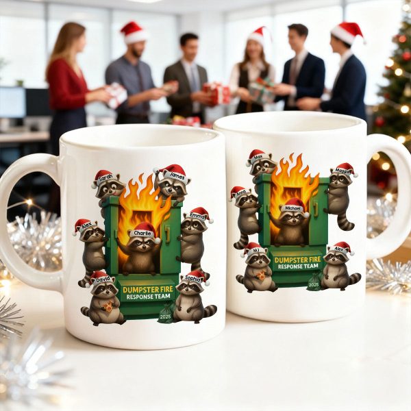 Cunning Raccoon Office Chaos Dumpster Fire Response Team - Personalized Mug - Funny Holiday Gift for Coworkers Cunning Raccoon Office Chaos Dumpster Fire Response Team - Personalized Mug - Funny Holiday Gift for Coworkers