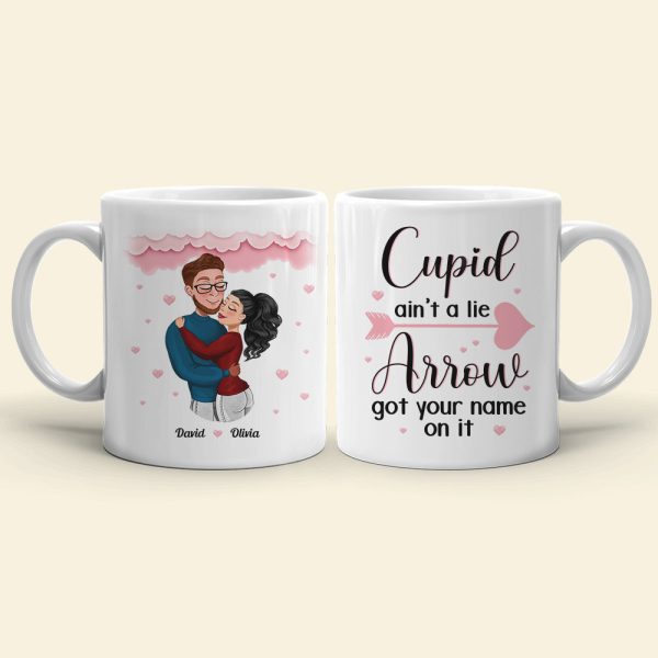 Cupid Ain't A Lie, Personalized Mug, Romantic Couple Gifts