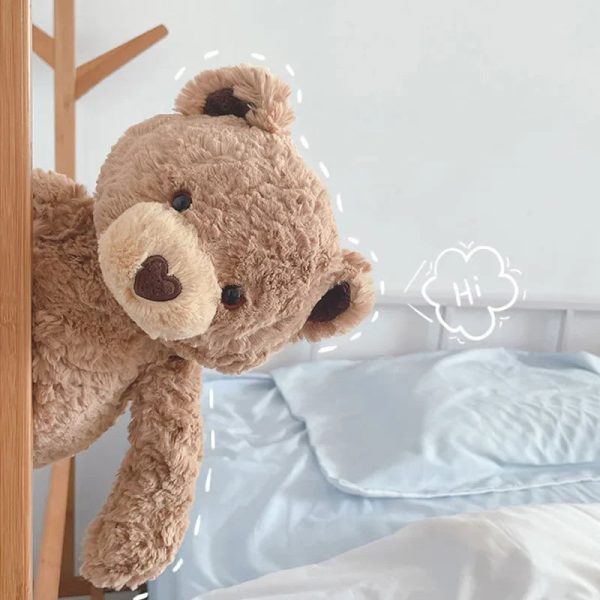 Curly Love Teddy Bear Plush Hug Pillow 40cm