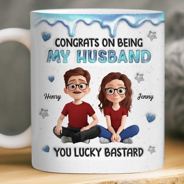 Custom 3D Inflated Effect Printed Mug - Personalized Anniversary Wedding Gifts For Husband And Wife, Him And Her - Love Chosen Again And Again