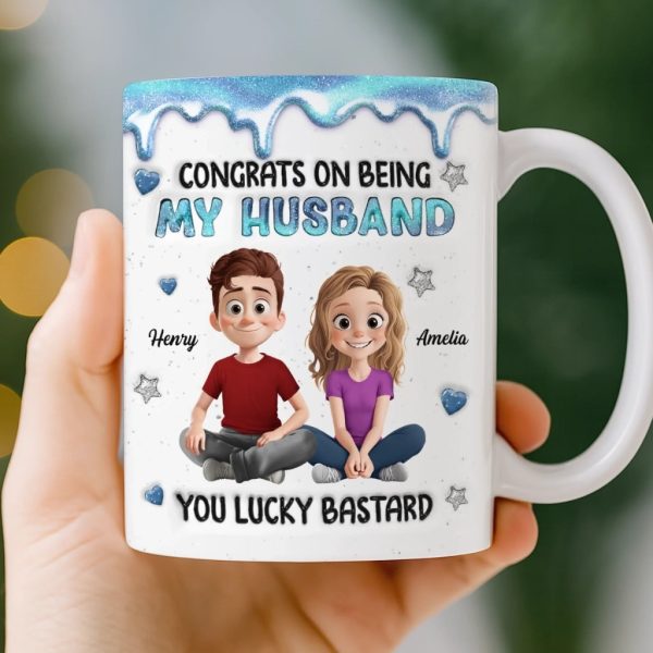 Custom 3D Inflated Effect Printed Mug - Personalized Anniversary Wedding Gifts For Husband And Wife, Him And Her - Love Chosen Again And Again