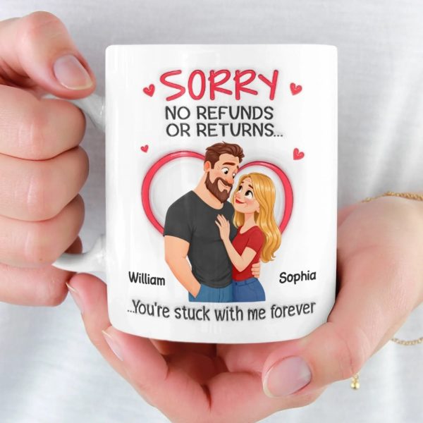 Custom 3D Inflated Effect Printed Mug - Personalized Anniversary Wedding Gifts For Husband And Wife, Him And Her - Our Love Needs No Date Custom 3D Inflated Effect Printed Mug - Personalized Anniversary Wedding Gifts For Husband And Wife, Him And Her - Our Love Needs No Date