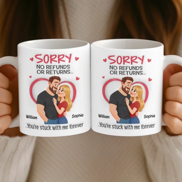 Custom 3D Inflated Effect Printed Mug - Personalized Anniversary Wedding Gifts For Husband And Wife, Him And Her - Our Love Needs No Date Custom 3D Inflated Effect Printed Mug - Personalized Anniversary Wedding Gifts For Husband And Wife, Him And Her - Our Love Needs No Date