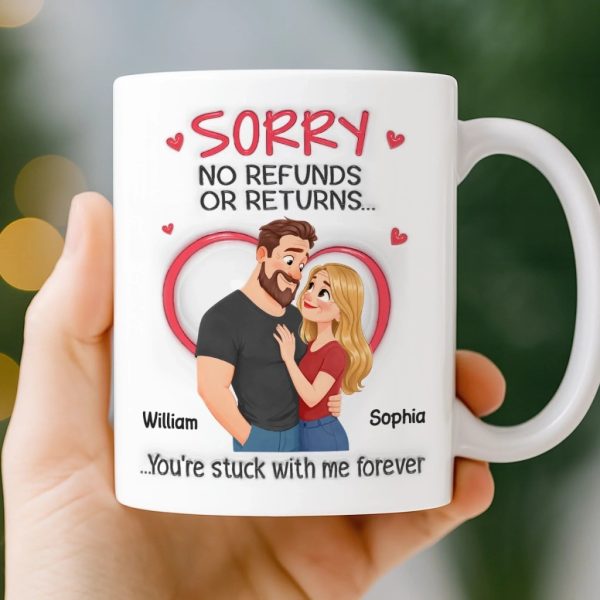 Custom 3D Inflated Effect Printed Mug - Personalized Anniversary Wedding Gifts For Husband And Wife, Him And Her - Our Love Needs No Date Custom 3D Inflated Effect Printed Mug - Personalized Anniversary Wedding Gifts For Husband And Wife, Him And Her - Our Love Needs No Date