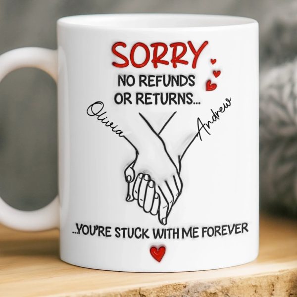 Custom 3D Inflated Effect Printed Mug - Personalized Anniversary Wedding Gifts For Husband And Wife, Him And Her - Side By Side Feels Natural Custom 3D Inflated Effect Printed Mug - Personalized Anniversary Wedding Gifts For Husband And Wife, Him And Her - Side By Side Feels Natural