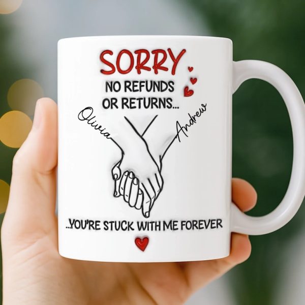 Custom 3D Inflated Effect Printed Mug - Personalized Anniversary Wedding Gifts For Husband And Wife, Him And Her - Side By Side Feels Natural Custom 3D Inflated Effect Printed Mug - Personalized Anniversary Wedding Gifts For Husband And Wife, Him And Her - Side By Side Feels Natural