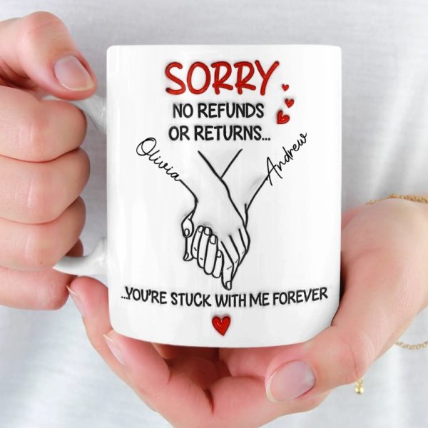 Custom 3D Inflated Effect Printed Mug - Personalized Anniversary Wedding Gifts For Husband And Wife, Him And Her - Side By Side Feels Natural Custom 3D Inflated Effect Printed Mug - Personalized Anniversary Wedding Gifts For Husband And Wife, Him And Her - Side By Side Feels Natural