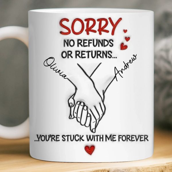Custom 3D Inflated Effect Printed Mug - Personalized Anniversary Wedding Gifts For Husband And Wife, Him And Her - Side By Side Feels Natural Custom 3D Inflated Effect Printed Mug - Personalized Anniversary Wedding Gifts For Husband And Wife, Him And Her - Side By Side Feels Natural