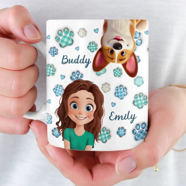 Custom 3D Inflated Effect Printed Mug - Personalized Birthday Gifts For Dog Cat Lovers, Dog Dad And Mom, Cat Owners - Paws Make Life Pop Custom 3D Inflated Effect Printed Mug - Personalized Birthday Gifts For Dog Cat Lovers, Dog Dad And Mom, Cat Owners - Paws Make Life Pop