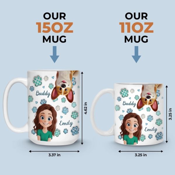 Custom 3D Inflated Effect Printed Mug - Personalized Birthday Gifts For Dog Cat Lovers, Dog Dad And Mom, Cat Owners - Paws Make Life Pop Custom 3D Inflated Effect Printed Mug - Personalized Birthday Gifts For Dog Cat Lovers, Dog Dad And Mom, Cat Owners - Paws Make Life Pop