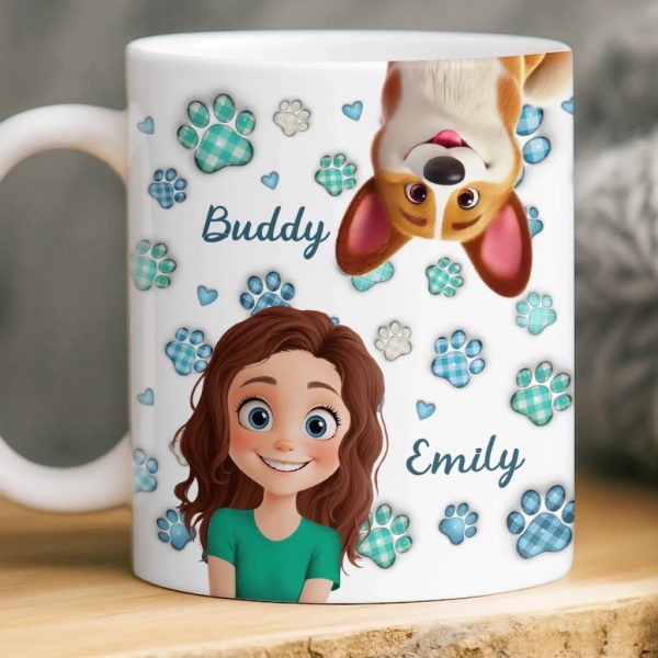 Custom 3D Inflated Effect Printed Mug - Personalized Birthday Gifts For Dog Cat Lovers, Dog Dad And Mom, Cat Owners - Paws Make Life Pop Custom 3D Inflated Effect Printed Mug - Personalized Birthday Gifts For Dog Cat Lovers, Dog Dad And Mom, Cat Owners - Paws Make Life Pop
