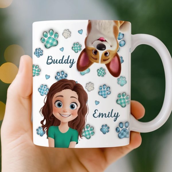 Custom 3D Inflated Effect Printed Mug - Personalized Birthday Gifts For Dog Cat Lovers, Dog Dad And Mom, Cat Owners - Paws Make Life Pop Custom 3D Inflated Effect Printed Mug - Personalized Birthday Gifts For Dog Cat Lovers, Dog Dad And Mom, Cat Owners - Paws Make Life Pop